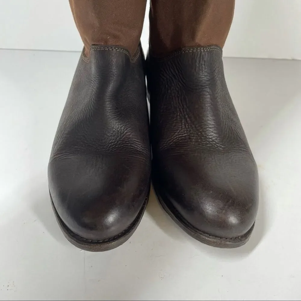 AUSTRAILIA LUXE COLLECTIVE Waxed Canvas Leather Boots Women’s 6 Heritage Utility